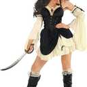 Morph Womens Pirate Costume Adult Pirate Dress Womens Pirates Outfit for Halloween Ladies Costume (Large)