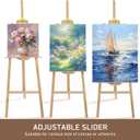 Wooden Easel Stand for Sign and Painting - Adjustable Artist Easel for Adults - Home & Wedding Display, Art Easel with Canvas Holder for Studio, Classroom