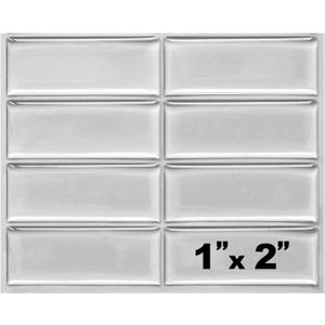 3 x 50 Pcs-1x2 inch Clear Rectangle Epoxy Stickers Adhesive Epoxy Seal Bottle Cap and Pendants Domes Resin Cabochon Stickers Embellishments for Photo Pendant Craft Jewelry Making