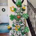 Halloscume 12 Pcs St. Patrick's Day Tree Decorations Ornaments Large Glitter St. Patricks Day Tree Picks Irish Shamrock Horseshoe Hat Ornaments for Irish St. Patrick's Home Office Party Spring Decor