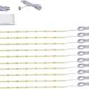 Dimmable Under Cabinet Lights with Touch Switch, 96 LEDs per feet, White(6500K) Lights kit for Kitchen Cabinets Counter Shelf Bookcase Closet (Cool White, 10 * 2Ft LED Strips)