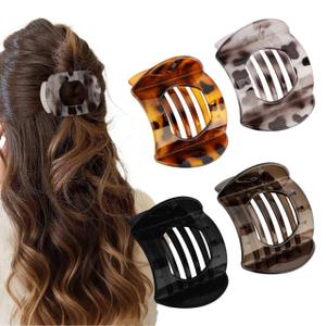 Canitor Flat Hair Clips for Women Flat Claw Clips for Thin Hair Acrylic French Clips Hair Accessories Gifts for Women Duckbill Duck Billed Alligator Barrette Hair Clips