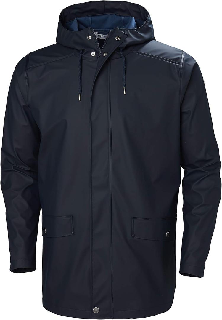 Helly-Hansen Men's Moss Rain Coat (Large, Navy)