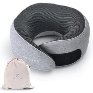 Neck Travel Pillow for Rest - Memory Foam Travel Pillow for Airplane, Comfortable Breathable Cover, 360 Degree Support Ergonomic Design Best for Flight, Train, Sleeping, Travel Essentials