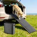 VEVOR Dog Ramp for Cars, 63" L x 17" W, Folding Pet Ramps for  Dogs up to 250lbs, Pet Stair Ramp with Non-Slip Felt Rug Surface, Portable Outdoor Dog Car Ramps for SUV & Truck