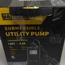 WASSERMANN 1/2HP Sump Pump,3300GPH Thermoplastic Utility Pump Electric Portable Transfer Clean/Dirty Submersible Pump with Float Switch for Pool Tub Garden Pond Draining with 10 FT Cord