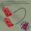 4" Steer Stop Outboard Hydraulic Steering Lock for Outboard Motor Trailering/Transport 1 Pair Red