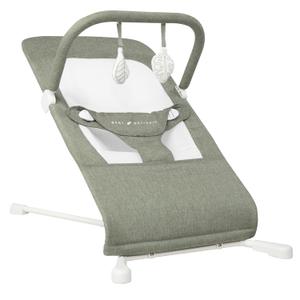 Baby Delight Highland Baby Bouncer | Infant | 0 6 Months | 3-Position Recline | Sage Tweed