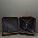 Flight Knight Carry On Suitcase 18x14x8" Hardside Built In TSA Lock & USB Port Lightweight Luggage Silent Double Spinner Wheels Maximum Underseat Carry-On Bag For American & United Approved Airlines (Cream/Tan)