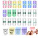 12PCS Mini Printer Thermal Sticker Paper, Including 12 Rolls of Adhesive Thermal 12 Rolls Multicolor Sticker Paper, For Photos, To-do Lists, Notes(57 x 25 mm)