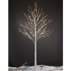 LIGHTSHARE 8 Feet 132L LED Birch Tree Lights, Warm White, for Holiday Party and Christmas Decoration, Indoor and Outdoor Use
