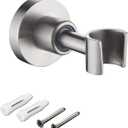 PHASAT Handheld Shower Head Holder Adjustable 304 Stainless Steel Handheld Shower Head Bracket Holder Wall Mount,Shower Wand Holder Brushed Nickel,A13021N