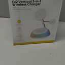 Lamicall 4-in-1 Qi2 Certified Wireless Charging Station for Apple MagSafe, [LED Night Light] 15W Fast Magnetic Charger Stand for iPhone 17 16 15 14 13 12 Series, Apple Watch, Airpods, 30W Adapter (Middle, White)