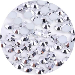 4500 Pcs SS6 2mm Flatback Rhinestones for Nails Art Crafts Glitter Round Gems Crystals DIY Clothes ShoesSilver)