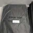 KAKIT 3 4 Bow Bimini Top Replacement Cover, 900D Oxford Bimini Tops for Boats with 2 Mesh Sidewalls, 2 Straps and Storage Boot Easy Install Zipper Closure, Replacement Boat Canopy Sun Shade No Frame (Black)