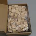 321 Pieces Christmas Tree Ornaments Personalized Crafts Christmas Wooden Capital Letter Tiles Xmas Tree Ornaments Rustic Stockings Name Tags Hanging Bells Ribbon Bowknots Xmas for Kids Adult