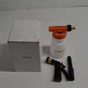 Car Wash Foam Gun + Microfiber Wash Mitt - Car Foam Sprayer - Foam Cannon for Hose - Spray Gun Cleaner - Snow Blaster for Cars, Boats, RVs, Foam Cannon Connects to Any Garden Hose (Upgraded - Orange)