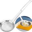 TBWHL Multi-functional Hot Pot Fat Skimmer Spoon - Stainless Steel Fine Mesh Food Strainer for Skimming Grease and Foam DIA 3.7"