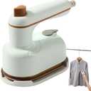 Handheld Portable Steam Iron with Anti-Scald Base, 2-in-1 Steamer and Iron, Saker Portable Steamer for Clothes, 180 Swivel Handle, Compact for Home, Dorm, Travel, Hotels (Light Green)
