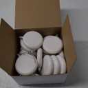 Zubebe 24 Pcs 3.15 Inch Christmas Blank White Ball Ornaments Plastic White Matte Flat Discs Christmas Ornaments Xmas Christmas Tree Hanging Ornament Decorations DIY Crafts Painting Drawing