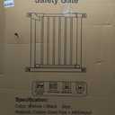 54.7"-60.2" Extra Wide Baby Gate for Doorways Hallways, 30 in Tall Dog Gates with Door No Drill, Auto Close Child Safety Gate for Pet Kid Doggie Cat Proof, Large Long Dog Barrier Indoor House, White
