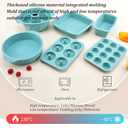 Thickened Silicone Cake Pan and Moldes Para Gelatinas, Heavy Duty Cake Mold for Baking, BPA Free, Mint Green (Rectangle 10"x10" / 1Pcs)