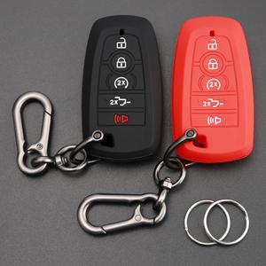 TANDRIVE Key Fob Cover for 2026 2025-2017 Ford F150 F250 F350 F450 F550 F650 F750, 5 Button, Silicone, 2-Pack, Black and Red TANDRIVE Key Fob Cover for 2026 2025-2017 Ford F150 F250 F350 F450 F550 F650 F750, 5 Button, Silicone, 2-Pack, Black and Red