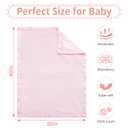 Pro Goleem Baby Soft Minky Dot Blanket with Silky Satin Backing Baby Gifts for Girls Pink, 30 x 40