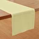 Solino Home 100% Pure Linen Table Runner Butter Yellow, Milan 14 x 72 in