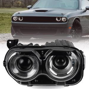 Xenon Headlights Assembly for Dodge Challenger 2015-2021 LH
HID Headlamps Pair with Black Housing Replacement Driver Left Side LH