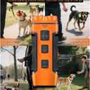 Dog Bark Deterrent Devices Rechargeable Ultrasonic Bark Control, 35FT Range Anti-Barking Device for Dogs Training, Safe Effective Indoor Outdoor Use Portable Design, Orange