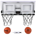 Franklin Sports Over The Door Indoor LED Basketball Hoops-Steel Rim Mini Basket-Includes Ball and Pump-Light Up Backboard