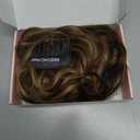 REECHO Hair Extensions, 4PCS Clip in Hair Extensions HE001 Natural Soft Synthetic Hairpieces for Women, Brown with Honey Blonde Highlights