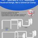 Over-Blinds Curtain Rod Brackets for Outside-Mounted Blinds, Blinds Curtain Rod Brackets for 1.32 Rectangular Headrails, Tool-Free No-Drill Installation for Apartments, Rentals Set of 4 (White)