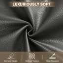 Faux Leather Fabric, 55" W Ultra-Soft Touch PU Lychee Pattern Vinyl Upholstery Fabric by The Yard, 1.15mm Thick 350GSM Synthetic Leather for Crafting, DIY Projects, Furniture & Bags, Grey 1 Yard