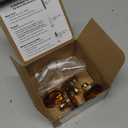 Solid Brass Rhinestone Wall Hooks, Coat Backpack Purse Screw-In Wall Hangers, Wall Mounted Fancy Hooks (Amber 4 Pack)