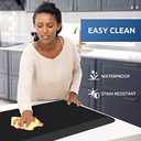 KitchenClouds Kitchen Mat Cushioned Anti Fatigue Kitchen Rug Non Slip Standing Mat Comfort Floor Mats for Sink Office (17.3"x39"- 0.8inch, Black)