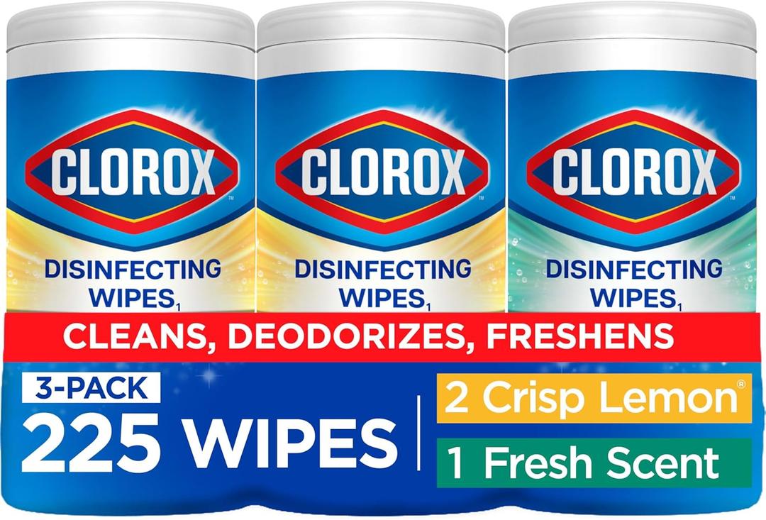 Clorox Disinfecting Cleaning Wipes Variety Pack, 75 Count Each, Pack of 3  (225 Count (Pack of 1))