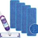 Reusable Power Mop Refill Pads for Swiffer Power Mop Starter Kit - Swifter Powermop Pads Refills - Multi-Surface & Wood Mopping Pad Refill for Floor Cleaning - Washable Microfiber Pad, 4 Pack