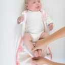 Amazing Baby Cotton Muslin Sleeping Sack, For Baby Girl, Wearable Blanket with 2-way Zipper, Watercolor Roses, Pink, Medium (6-12 Month) (White)