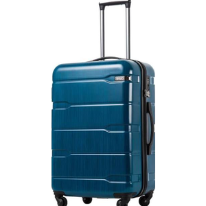 Coolife Luggage Expandable(only 24") Suitcase PC+ABS Spinner Built-In TSA lock 24in Carry on