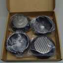 4 Pc Wheel Center Caps Hub Caps Rim Center Caps OD:68mm/2.68" Universal Plastic Black for BMW 3 4 5 Series with Black Carbon Fiber Pattern Sticker