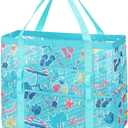 Fammart Mesh Beach Bag for Women, Large Beach Toy Pool Bag with Zipper Pocket, SandProof Cruise Essentials 2026 Family Travel