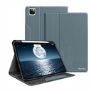 iPad Pro 12.9 2021 Case, iPad Pro 12.9 inch 5th/ 4th/ 3rd Generation Case with Pencil Holder Shockproof Folio Smart Cover, Auto Sleep/ Wake, Vegan Leather, Blue
