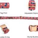 Independence Day Dog Collar, Summer Interwoven Flags Durable Metal Boy Dog Collars Adjustable Pet Collar for Small Dogs