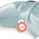 Bedsure King Size Satin Pillowcase Set of 2 - Light Turquoise Silky Pillow Cases for Hair and Skin with Envelope Closure, Similar to Silk Pillow Cases, Gifts for Women Men, 20x36 Inches, 2pcs