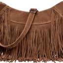 Fringe Hobo Bags for Women Vintage Suede Crossbody Bag Hippie Western Cowgirl Purses Tassel Shoulder Bag