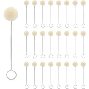 10 Pieces Wool Daubers Ball Brush Leather Dye Tool with Metal Handle, Wool Balls Dauber Dyeing Applicator, Leather Dye Applicator for DIY Crafts Projects