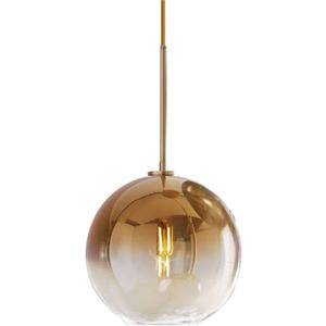 Gradient Color Glass Pendant Light,Modern Glass Hanging Light Chandelier Light (Gold, 20cm)