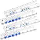 American Mahjong Racks with Pushers, Clear Acrylic Tile Holders, 4-Pack, One Size